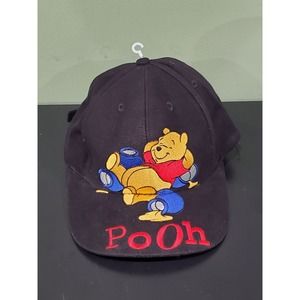Vintage Goofy's Hat Co.Black embroidered pooh baseball cap adult size